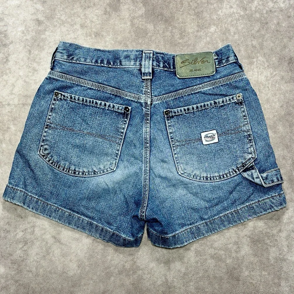 Vintage Silver Jeans Shorts Womens 29 Blue High Waist Denim Made in Canada